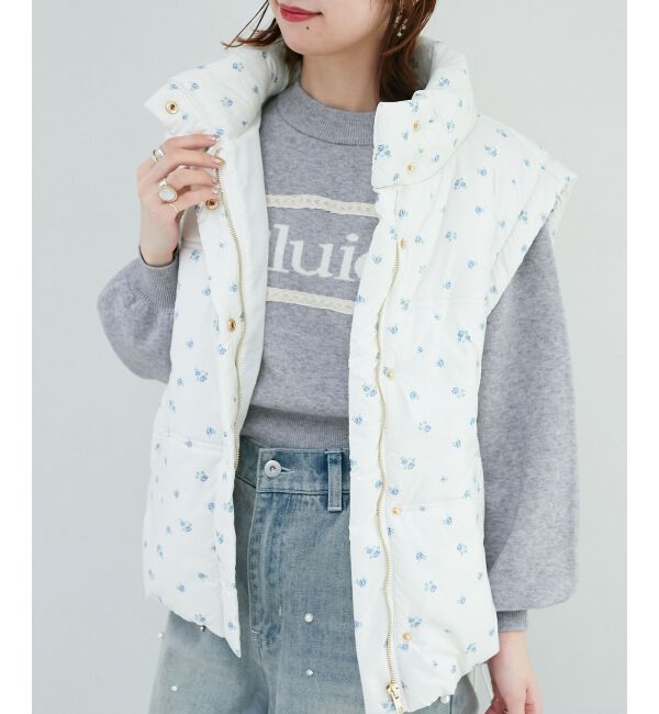 MAJESTICLEGON「リボンマフラーセット中綿ブルゾン」|ブルゾン・スタジャン|