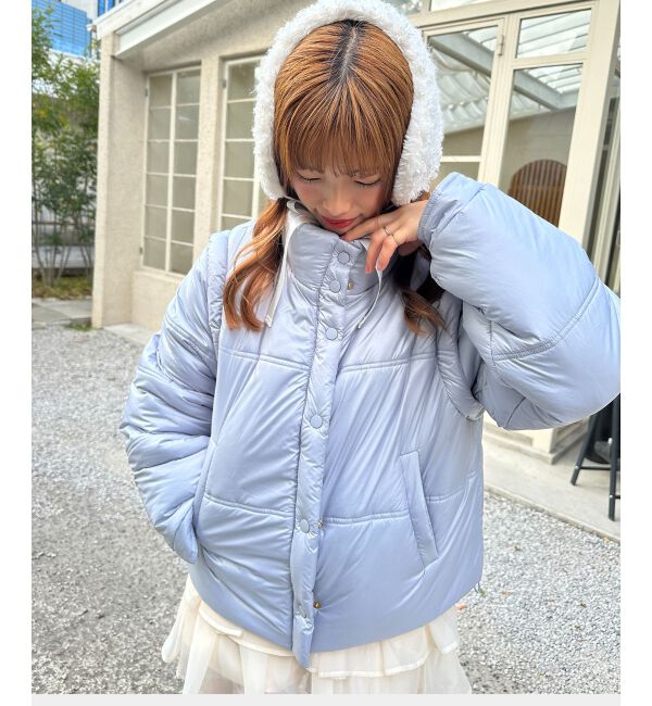 MAJESTICLEGON「リボンマフラーセット中綿ブルゾン」|ブルゾン・スタジャン|