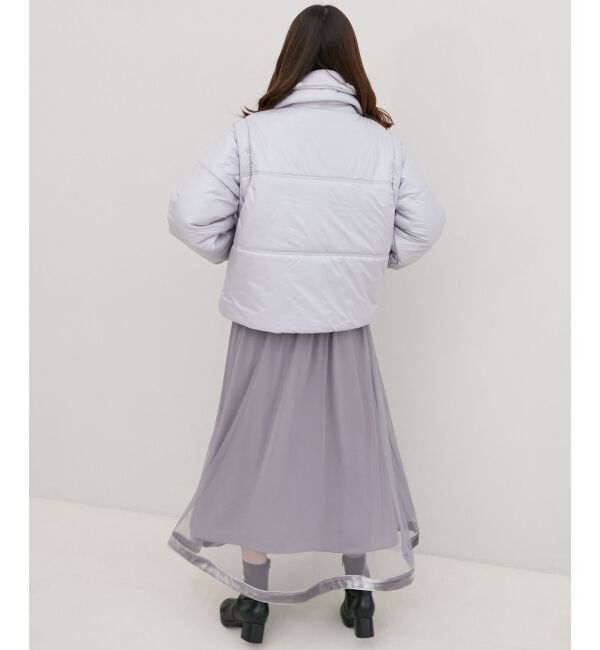 MAJESTICLEGON「リボンマフラーセット中綿ブルゾン」|ブルゾン・スタジャン|