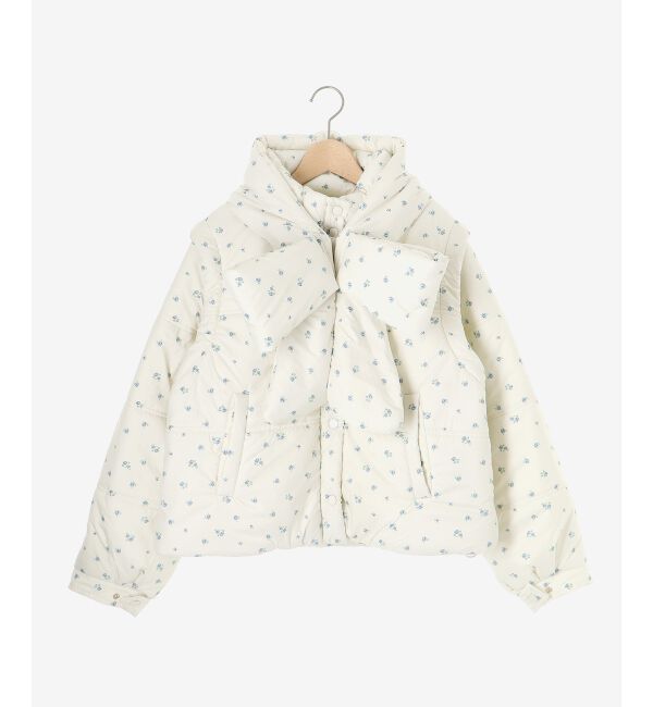 MAJESTICLEGON「リボンマフラーセット中綿ブルゾン」|ブルゾン・スタジャン|