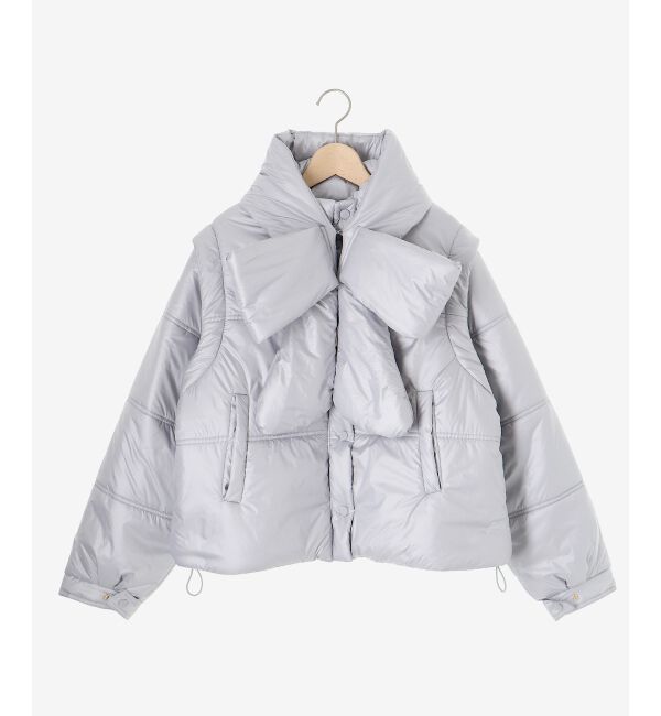 MAJESTICLEGON「リボンマフラーセット中綿ブルゾン」|ブルゾン・スタジャン|