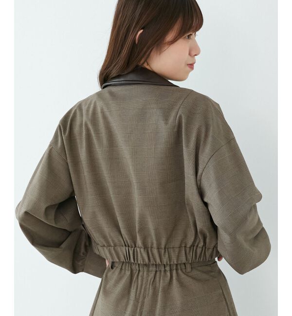  「襟付きショートブルゾン」|ブルゾン・スタジャン|