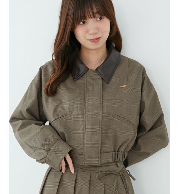  「襟付きショートブルゾン」|ブルゾン・スタジャン|