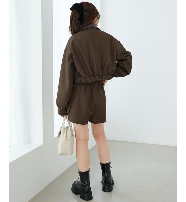  「襟付きショートブルゾン」|ブルゾン・スタジャン|