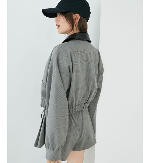  「襟付きショートブルゾン」|ブルゾン・スタジャン|