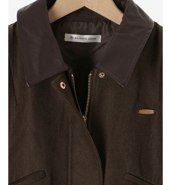  「襟付きショートブルゾン」|ブルゾン・スタジャン|