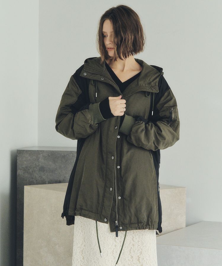 Editt by YECCA VECCA「パディングフーディーコート」|ブルゾン・スタジャン|