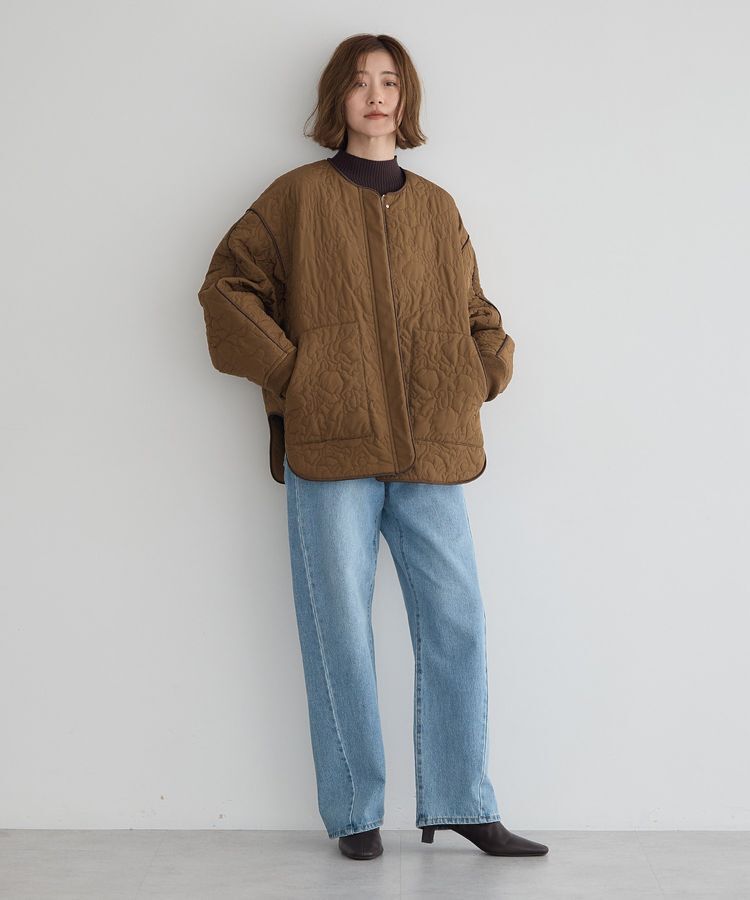 YECCA VECCA「ニュアンス柄キルティングブルゾン」|ブルゾン・スタジャン|