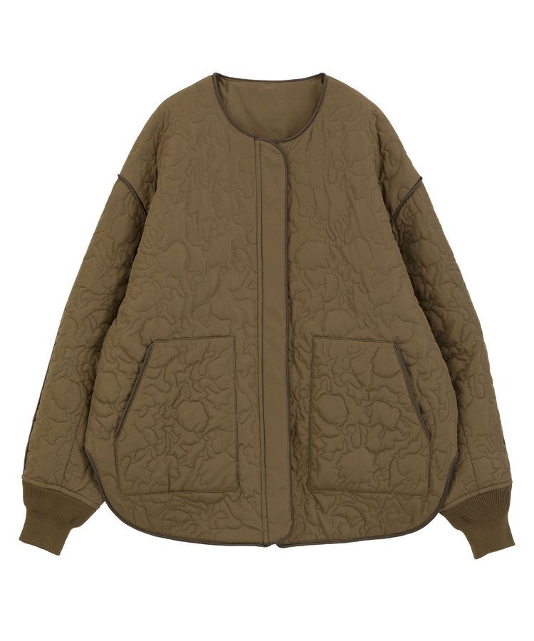 YECCA VECCA「ニュアンス柄キルティングブルゾン」|ブルゾン・スタジャン|