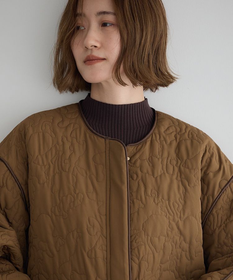YECCA VECCA「ニュアンス柄キルティングブルゾン」|ブルゾン・スタジャン|