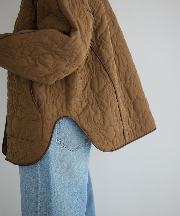 YECCA VECCA「ニュアンス柄キルティングブルゾン」|ブルゾン・スタジャン|