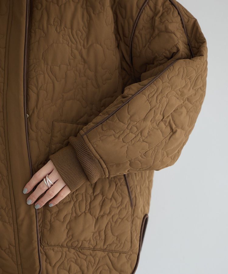 YECCA VECCA「ニュアンス柄キルティングブルゾン」|ブルゾン・スタジャン|