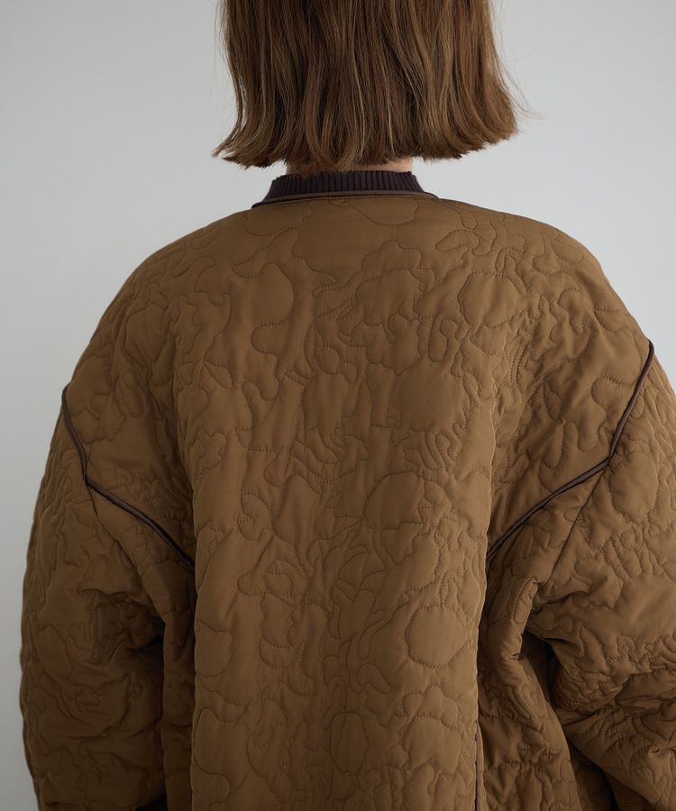 YECCA VECCA「ニュアンス柄キルティングブルゾン」|ブルゾン・スタジャン|