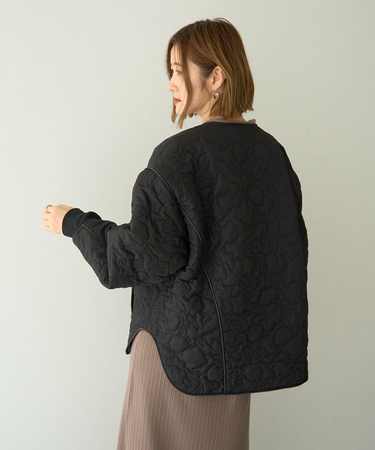 YECCA VECCA「ニュアンス柄キルティングブルゾン」|ブルゾン・スタジャン|