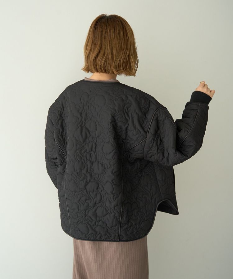 YECCA VECCA「ニュアンス柄キルティングブルゾン」|ブルゾン・スタジャン|