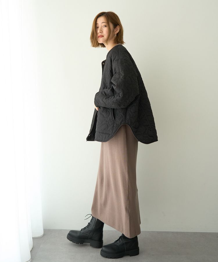 YECCA VECCA「ニュアンス柄キルティングブルゾン」|ブルゾン・スタジャン|