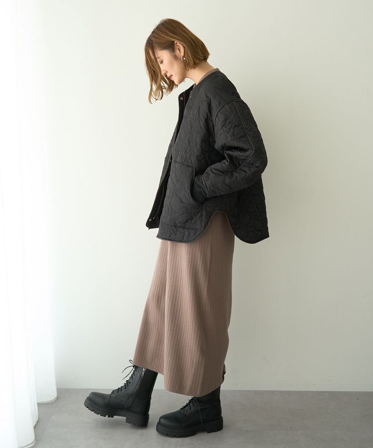 YECCA VECCA「ニュアンス柄キルティングブルゾン」|ブルゾン・スタジャン|