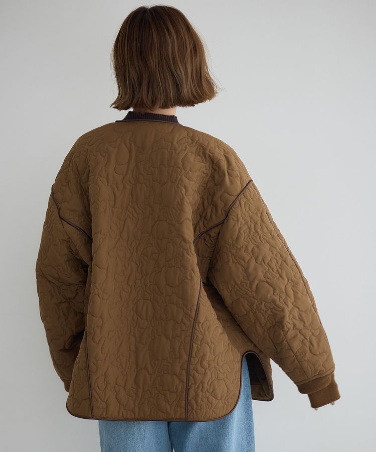 YECCA VECCA「ニュアンス柄キルティングブルゾン」|ブルゾン・スタジャン|