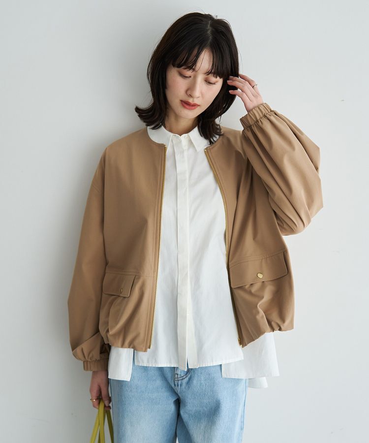 YECCA VECCA「【撥水】バルーンブルゾン」|ブルゾン・スタジャン|Beige