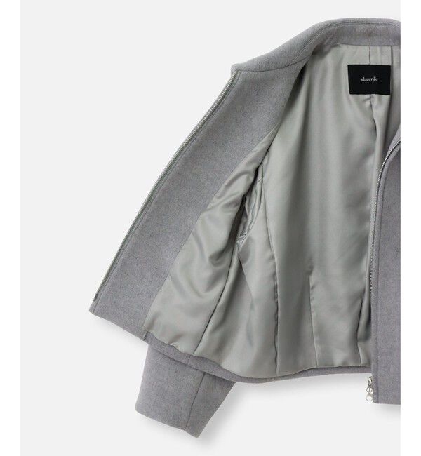 allureville「ジーロンラムステンカラーブルゾン」|ブルゾン・スタジャン|