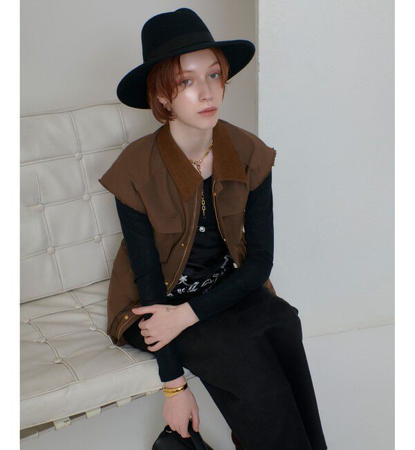 allureville「コットンダブルクロスサファリジレ」|ブルゾン・スタジャン|