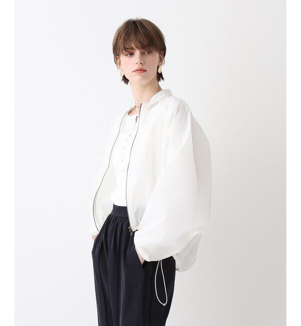 allureville「【ATELIER Line】トランスペアレントコクーンブルゾン」|ブルゾン・スタジャン|