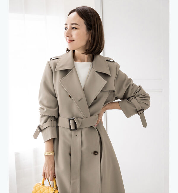ur's「【星玲奈さんコラボアイテム】ダブルトレンチコート」|トレンチコート|