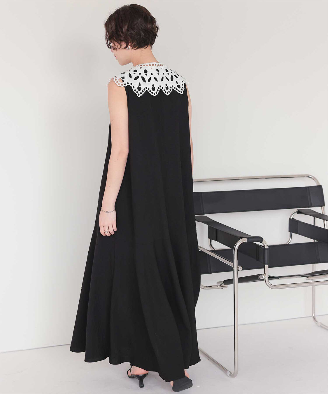 titivate「レースつけ襟付ノースリーブワンピース」|ワンピース|