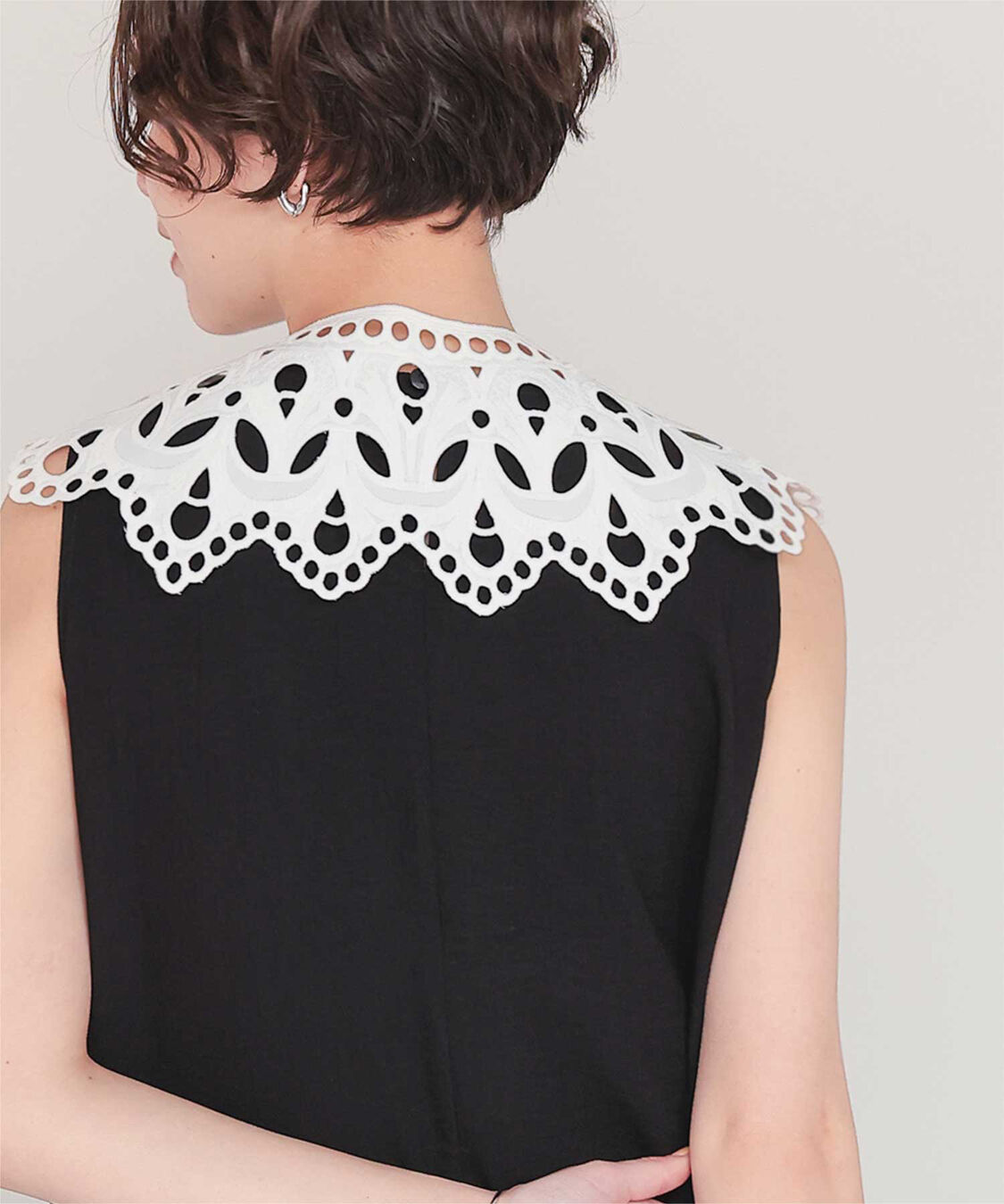 titivate「レースつけ襟付ノースリーブワンピース」|ワンピース|