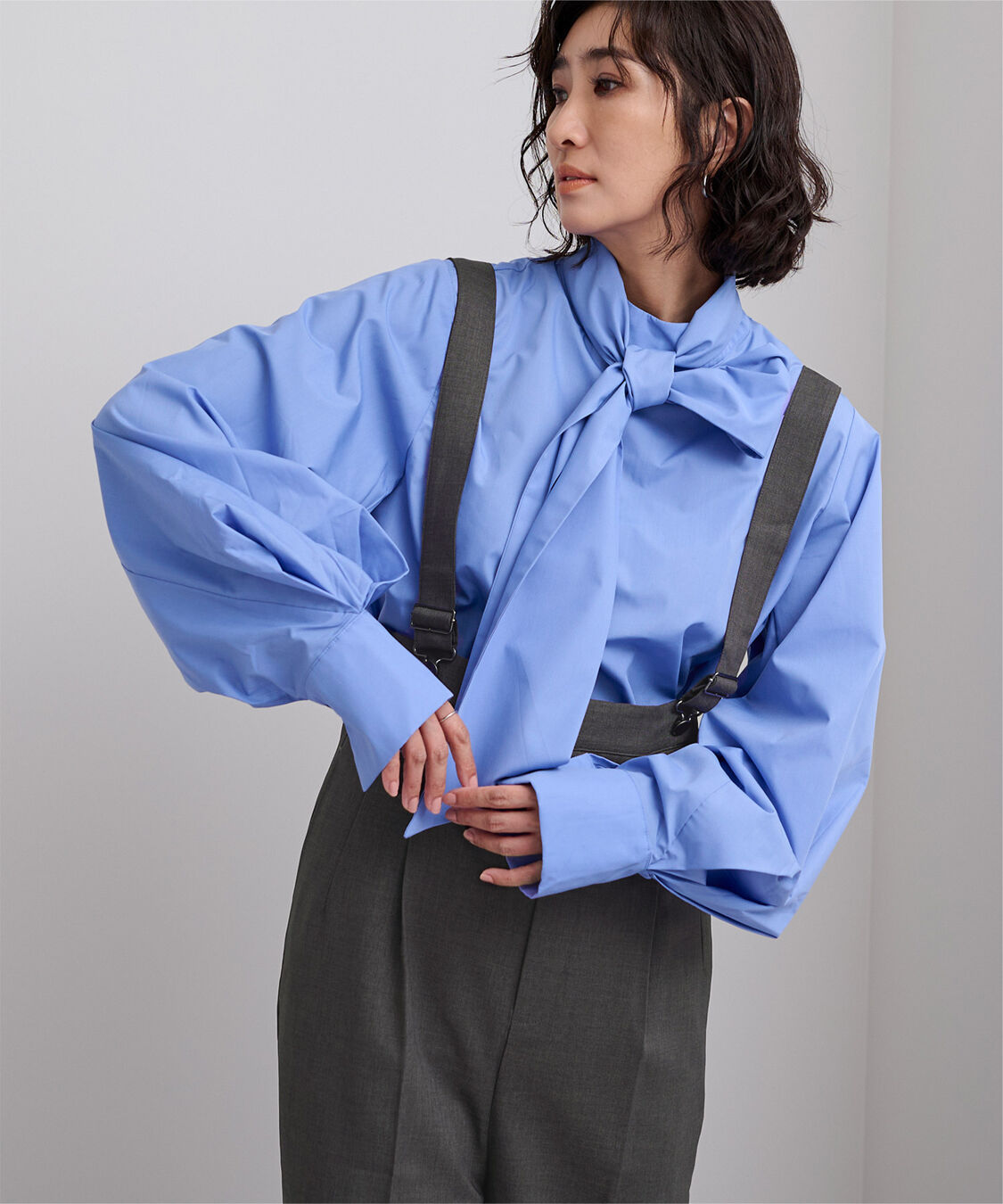 ur's「センタープレスダブルサロペットパンツ」|オールインワン|