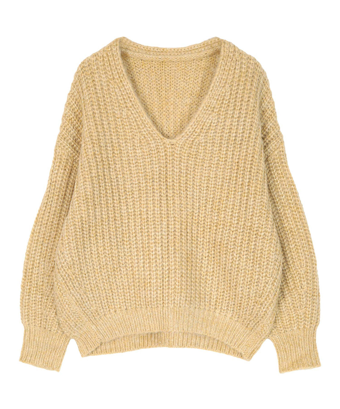 ur's「ラメローゲージVネックオーバーサイズニット」|ニット・セーター|