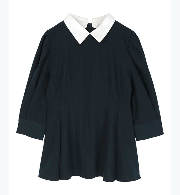 ur's「【星玲奈さんコラボアイテム】2way襟付タックペプラムトップス」|Tシャツ・カットソー|