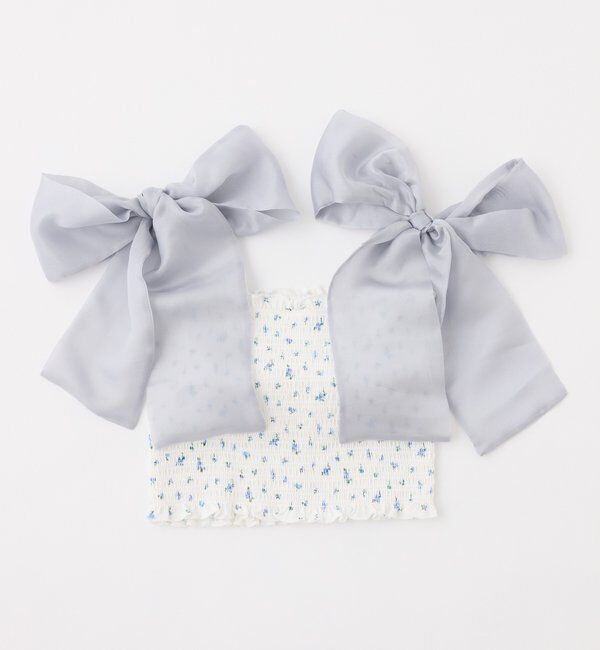  「肩リボン取り外し可能カップ付きシャーリングインナー」|プルオーバー|