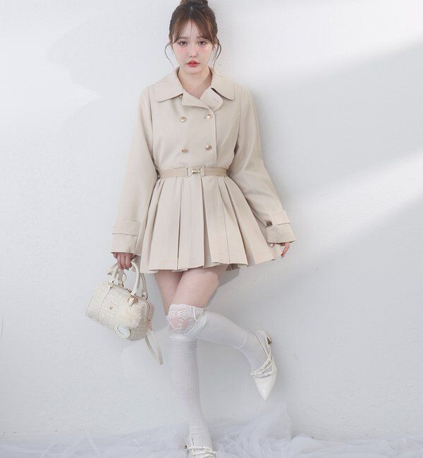  「ウエストベルトプリーツミニトレンチ」|その他|