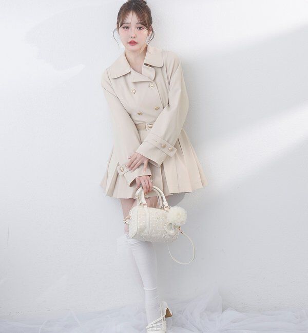  「ウエストベルトプリーツミニトレンチ」|その他|