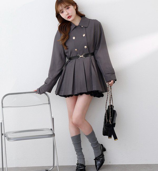  「ウエストベルトプリーツミニトレンチ」|その他|