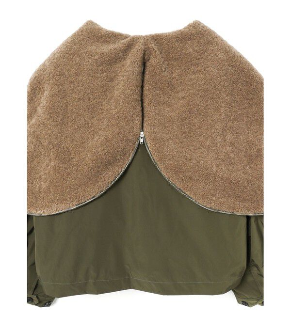 mizuiro ind「mizuiro ind バックボアフードジャケット」|ブルゾン・スタジャン|