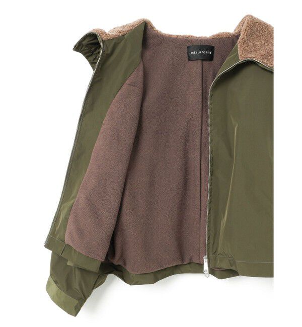 mizuiro ind「mizuiro ind バックボアフードジャケット」|ブルゾン・スタジャン|