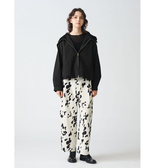 mizuiro ind「mizuiro ind バックボアフードジャケット」|ブルゾン・スタジャン|