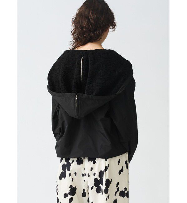 mizuiro ind「mizuiro ind バックボアフードジャケット」|ブルゾン・スタジャン|