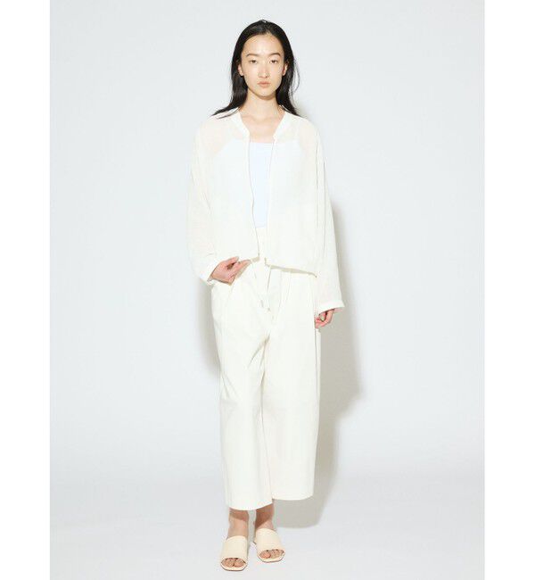 MIDIUMISOLID「MIDIUMISOLID for Ladies リネンライクメッシュブルゾン」|ブルゾン・スタジャン|