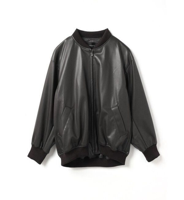 mizuiro ind シンセティックレザージップブルゾン（mizuiro ind