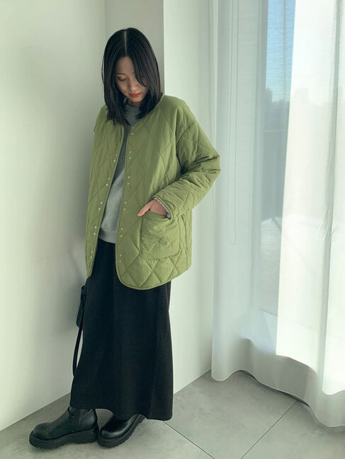 Samansa Mos2 blue「キルトミドルコート」|その他|