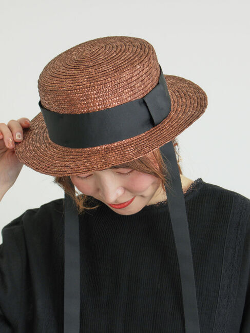 Samansa Mos2「リボン付きカンカン帽」|その他|