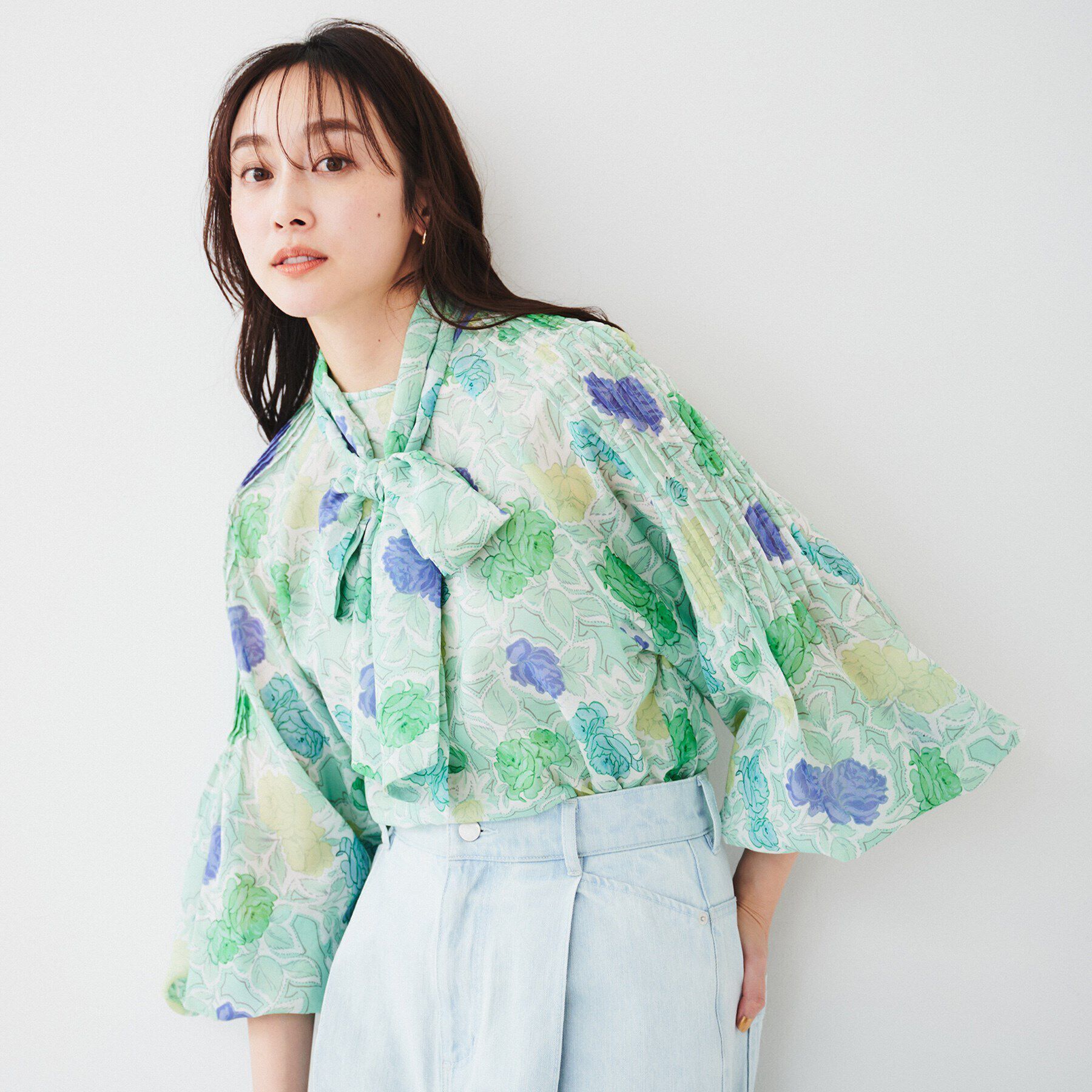 UNTITLED「【セットアップ可能】オールドフラワー プリントブラウス」|シャツ・ブラウス|