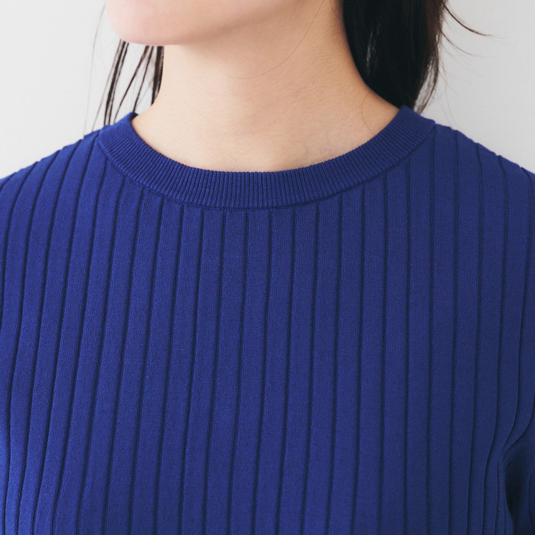 UNTITLED「【五分袖/タイト】コットンリネン2WAYニット」|ニット・セーター|