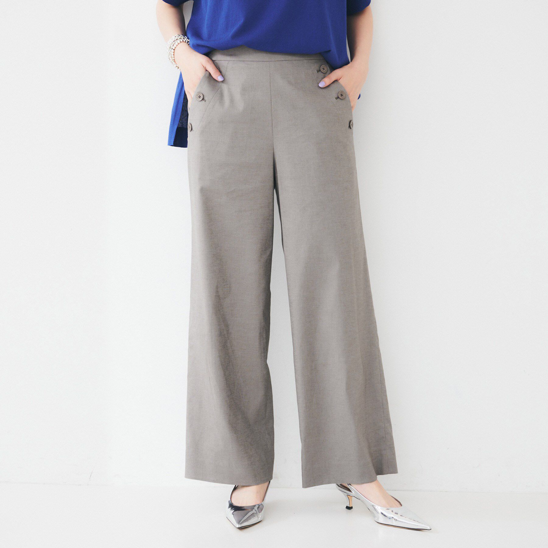 UNTITLED「【ワイド/後ろウエストゴム】ヘンプマリンパンツ」|その他|