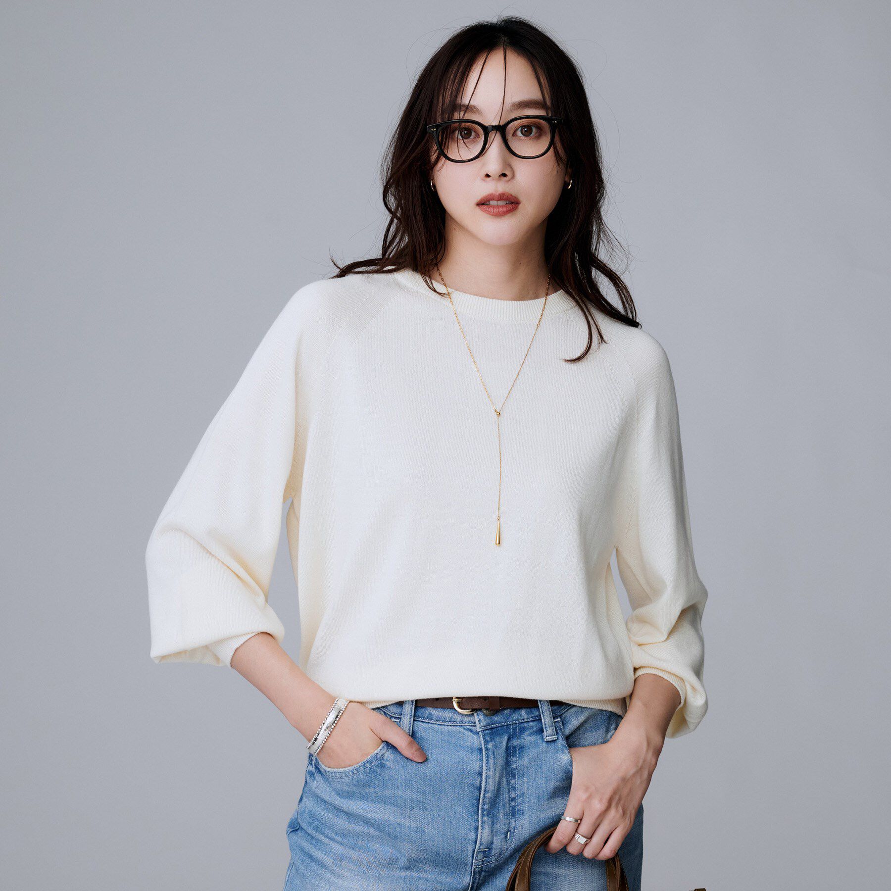 UNTITLED「【8色展開／コンパクト丈】レーヨン混 コクーンニット」|ニット・セーター|