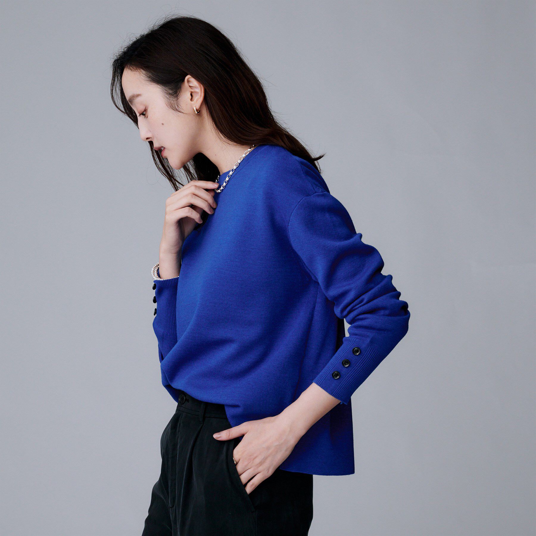 UNTITLED「【アンサンブル可/洗える】ウールミラノリブニット」|ニット・セーター|