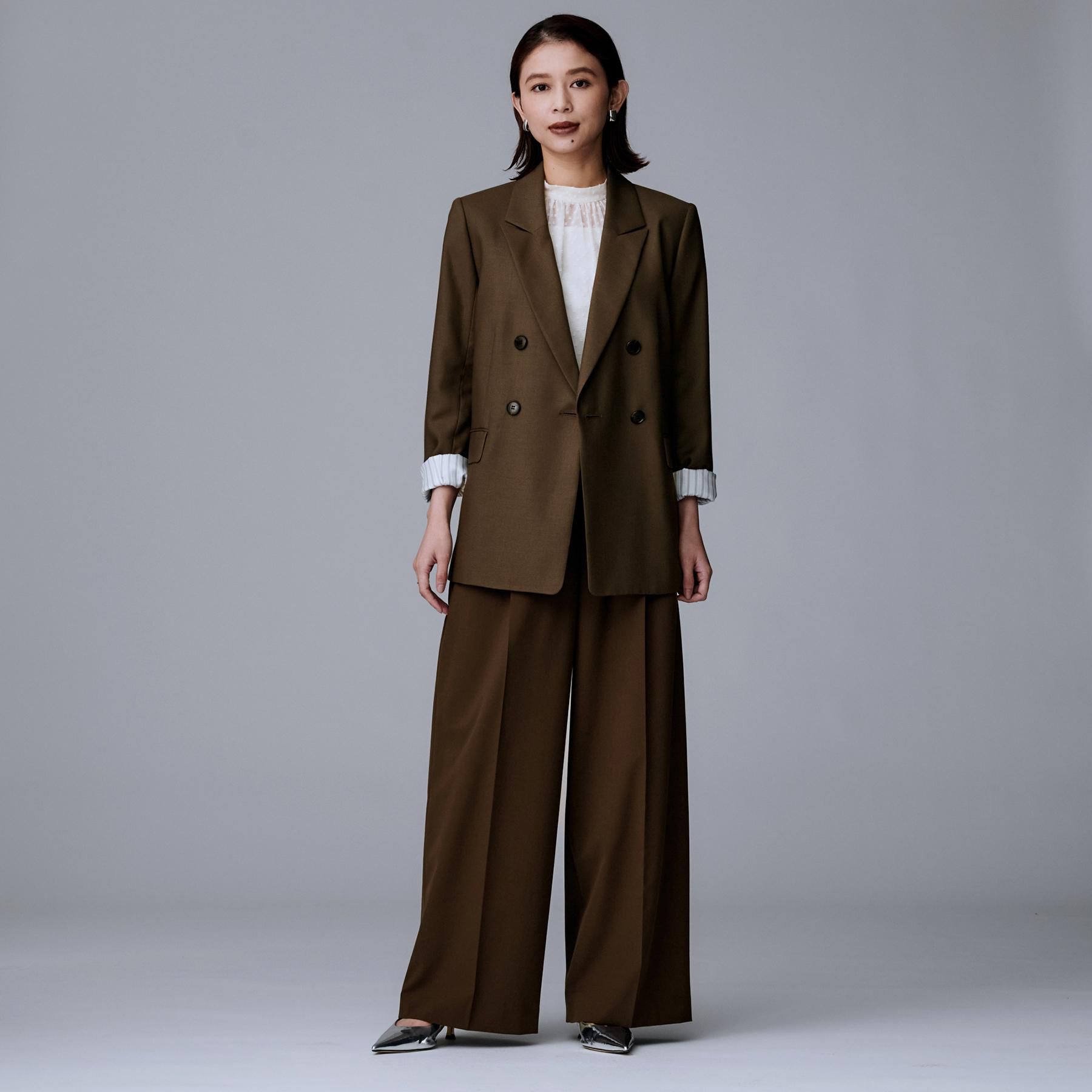 UNTITLED「【セットアップ可】ウールライク ダブルブレストジャケット」|テーラードジャケット|